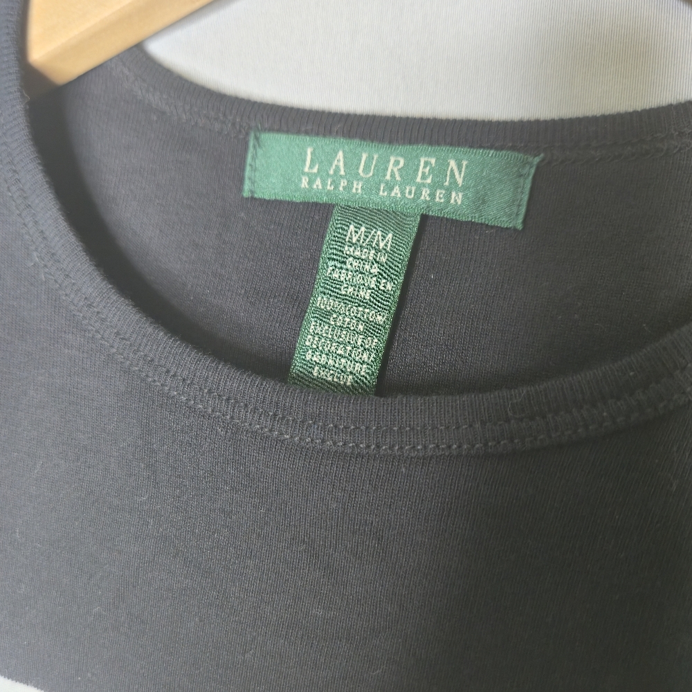 Ralph Lauren Short Sleeve Tee With Gold Logo Size M - Picture 6 of 8